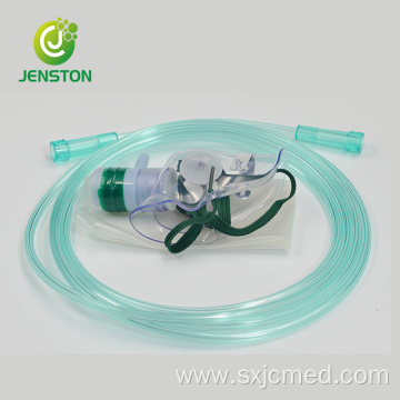 Disposable oxygen mask with non-rebreathing bag